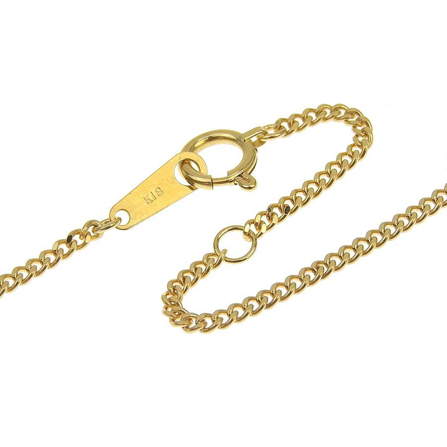 喜平チェーンネックレス K18 18金 2面カット 0.40φ 幅1.34mm 長さ40cm 