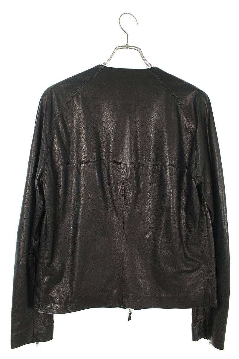 エンメティ FELIX/フェリックス ノーカラーラムナッパレザージャケット