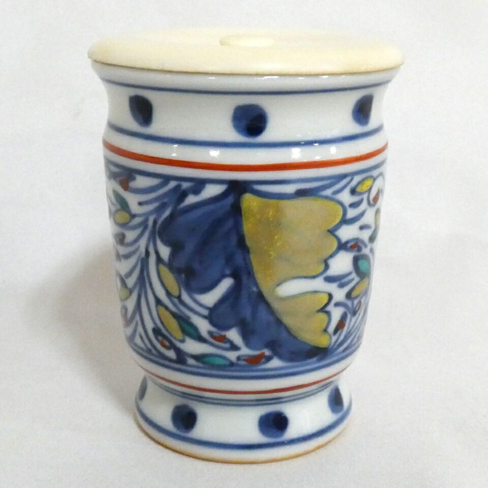 【送料無料 】 十月の特売品 平安 玉堂窯 手塚玉堂 作 紅毛写 茶器 替茶器 オランダ 阿蘭陀 茶道具 茶入 未開封品