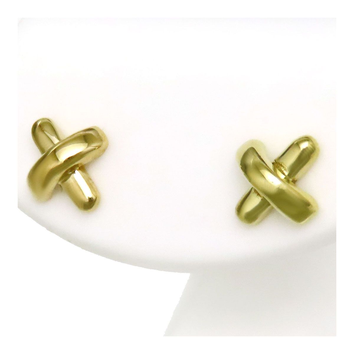 Tiffany&Co.  シグネチャー ピアス　クロスピアス 750 K18片耳 TIFFANY&Co. ティファニー ピアス クロスステッチ K18 750 新品