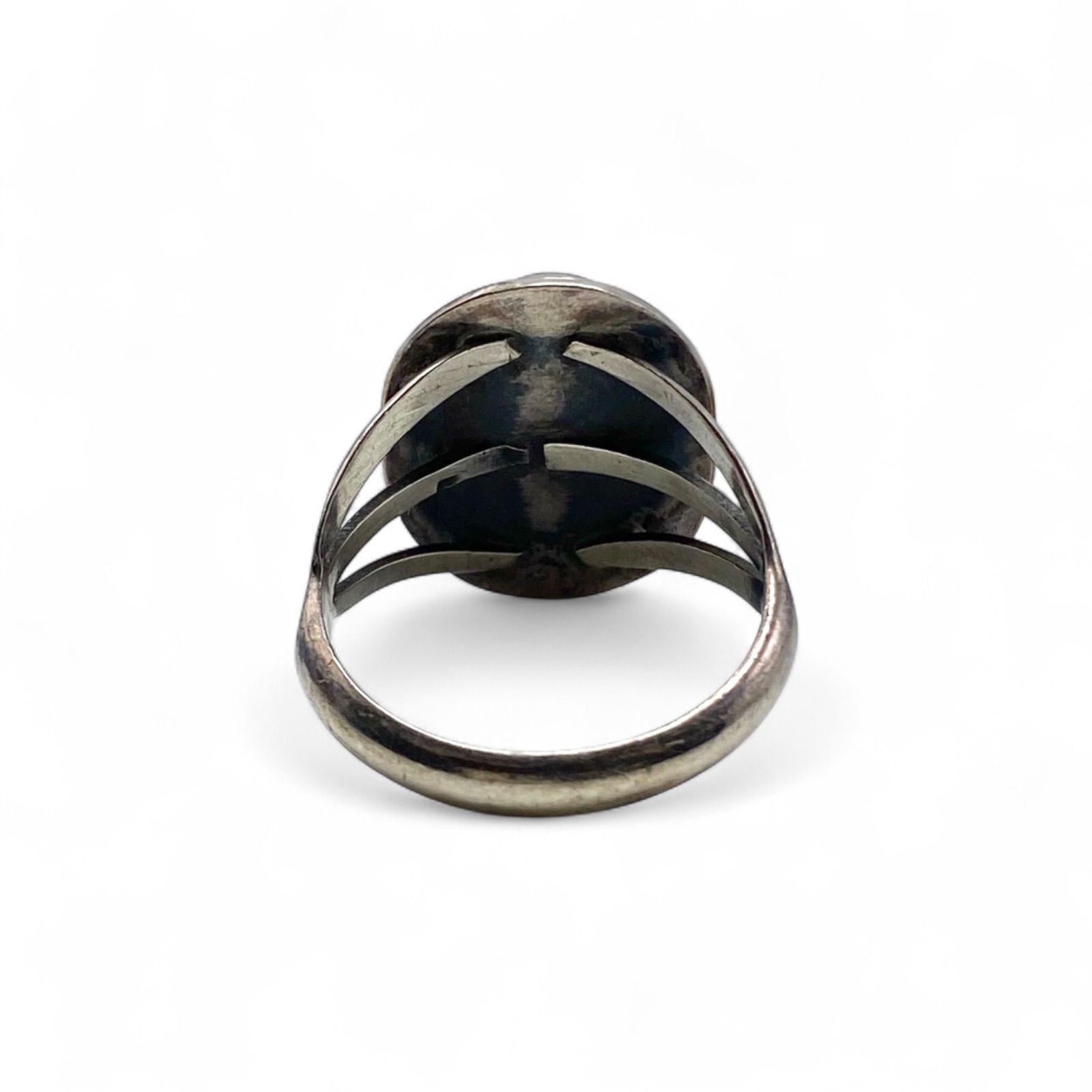 ブラックオニキス】オーバル Silver 925 刻印 90s Vintage Ring