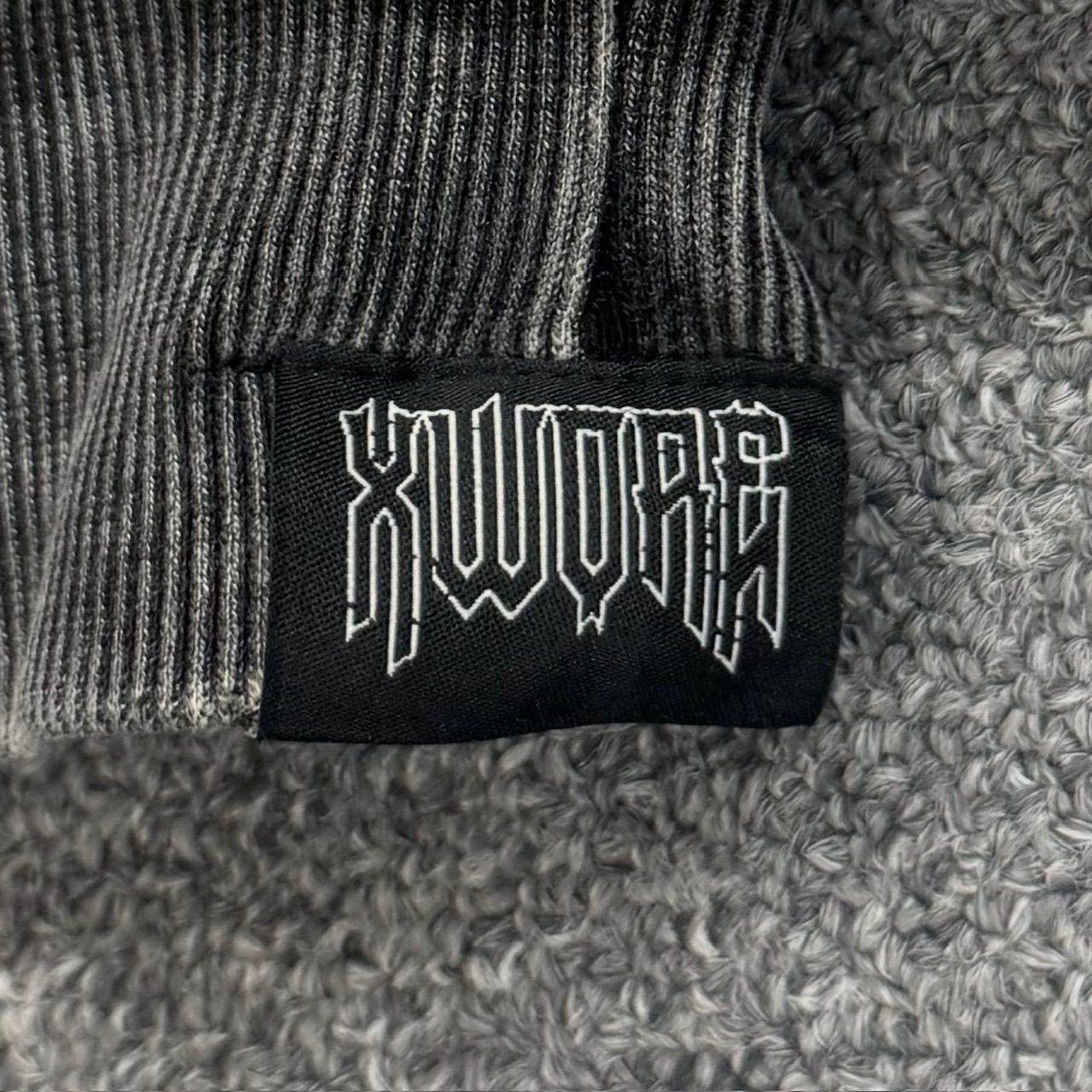 参考上代27800円 XWORE DARTED ZIP HOODIE サーマル ジップパーカー 