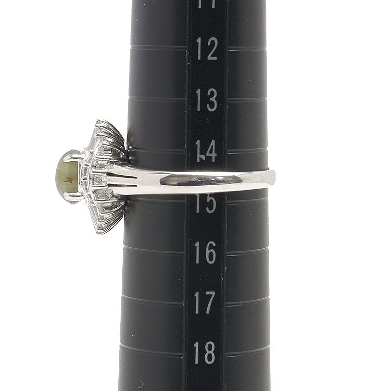 クリソベリルキャッツアイリング 約14.5号 1.42ct・D0.58ct - メルカリ 