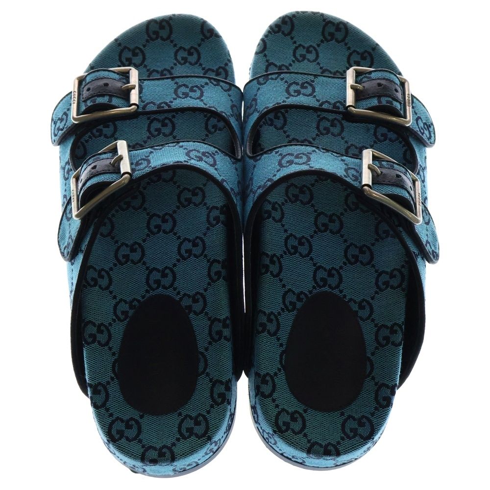 GUCCI (グッチ) 人気 GG canvas Sandals GG柄ロゴ 金具 キャンバス