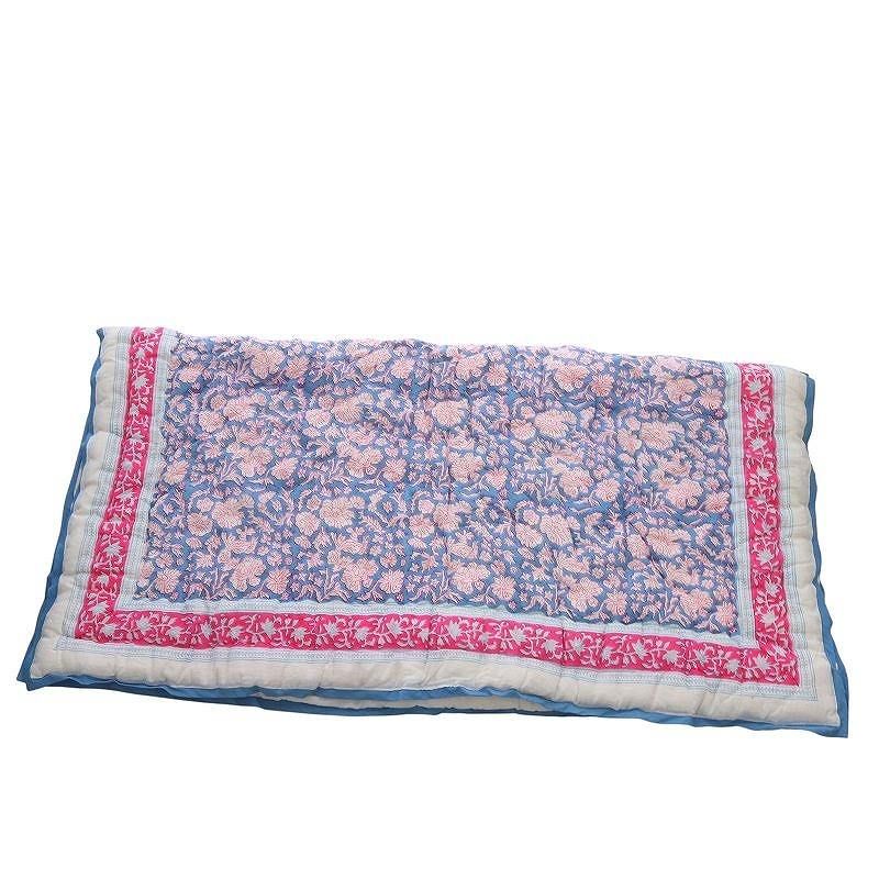 ロンハーマン Ron Herman エスゼット SZ BLOCKPRINTS Quilt Blanket ブランケット ひざ掛け ピンク |YO24