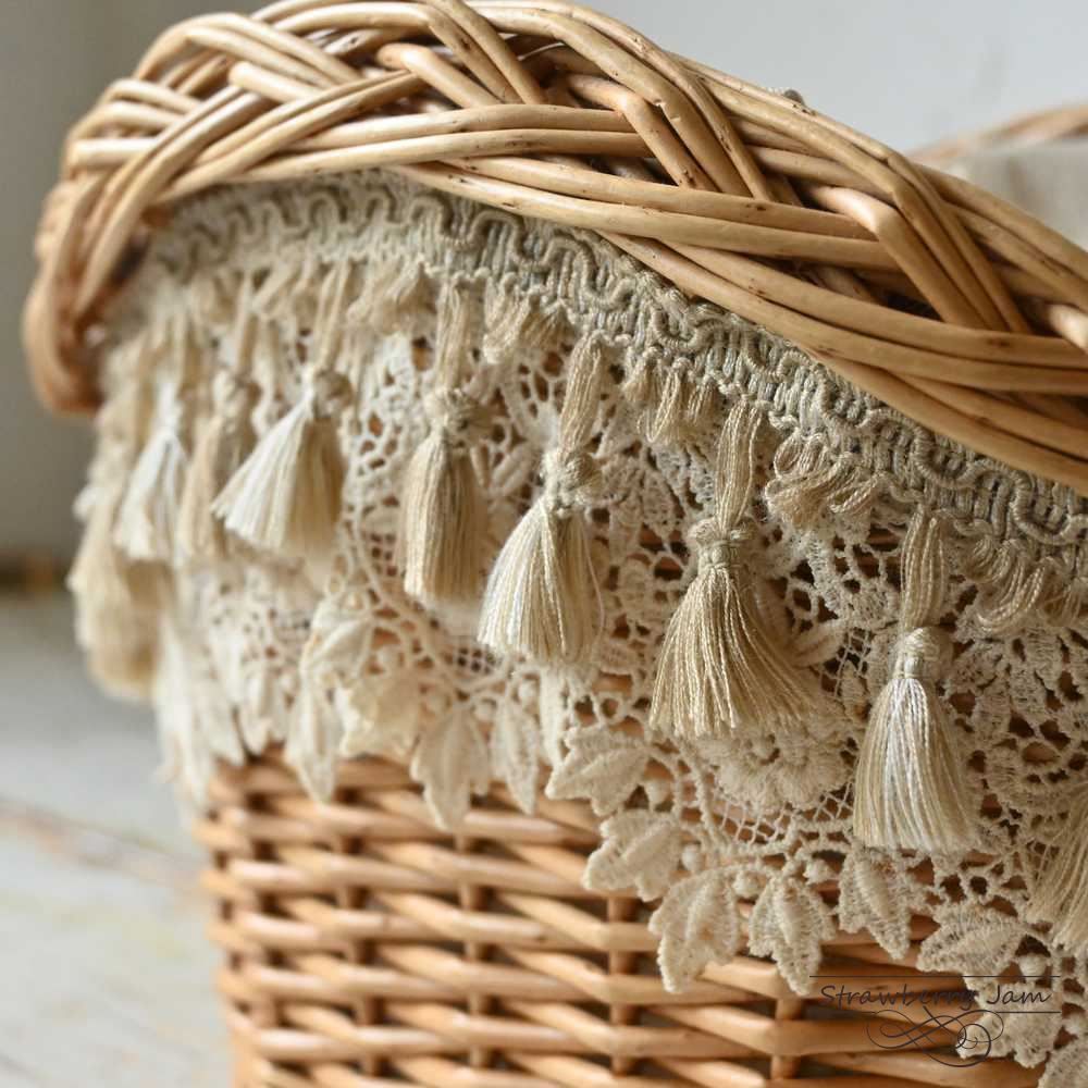 セール ICO-258 フランスアンティーク バスケット かご カゴバック