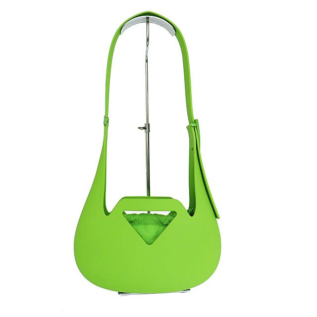 【中古】ボッテガヴェネタ BOTTEGA VENETA パンチ ラバー ワンショルダーバッグ 緑 グリーン☆AA★▲■250619 ボッテガヴェネタ BOTTEGA VENETA パンチ ラバー ワンショルダーバッグ