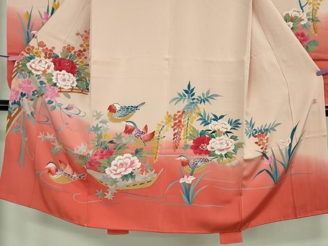 七五三 三歳 双子セット ピンク花柄着物セット 美品】七五三 着物 花柄