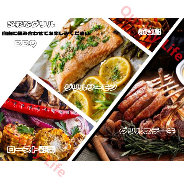 ダブルバーナーバーベキュープロパンガスグリル ステンレス鋼パティオガーデンバーベキューガスストーブ屋外調理用