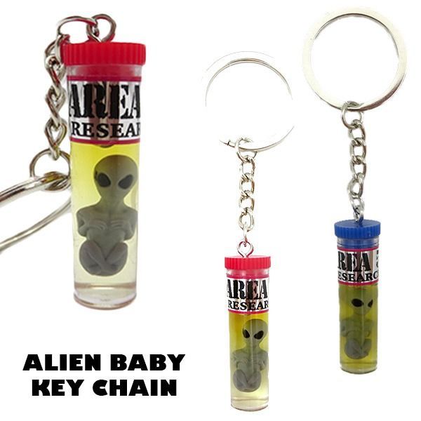 激安通販サイト 人気 おまかせアソート】UFO・宇宙好きに エイリアン ベイビー キー キーホルダー・アクリルキーホルダー