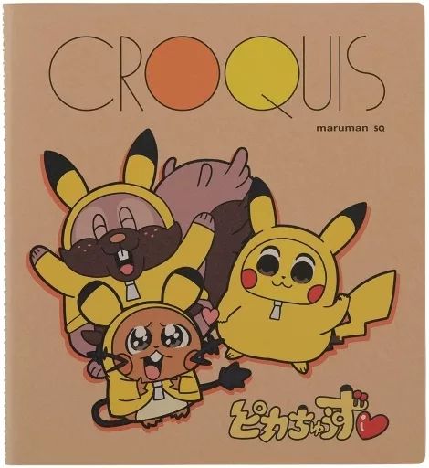 [Used] Notebook/ Memo Pad Pikachuzu Croquis Book SQ “Pokemon” Pokemon Center Limited