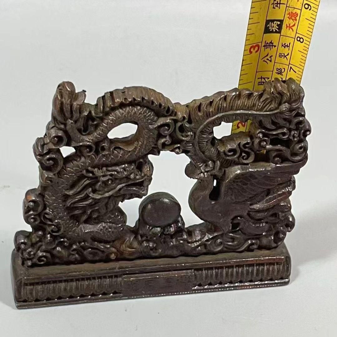 銅製 龍鳳元宝 集宝盆 応接間 玄関 事務室 装飾品 工芸品 置物 龍鳳呈祥个性的装飾品居間玄関置物