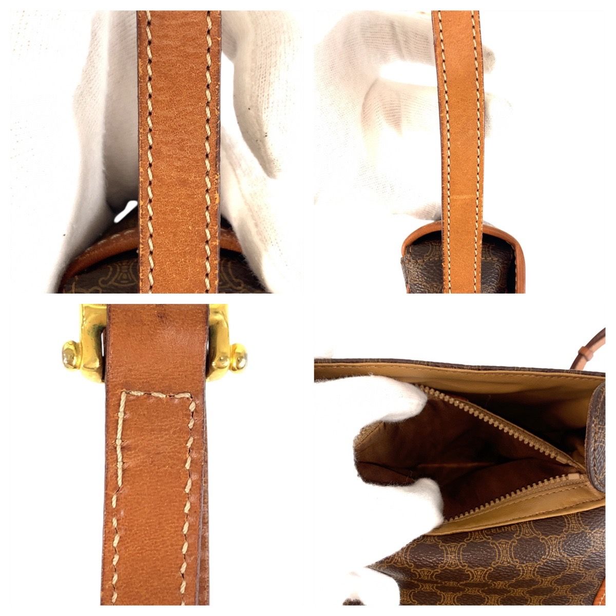 高級】CELINE ショルダーバッグ マカダム レザー 本皮 美品 3276