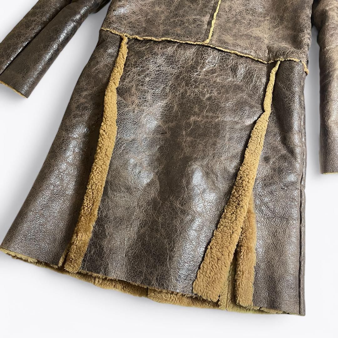 02AW】UNDERCOVER 魔女期 ムートン レザー コート アーカイブ