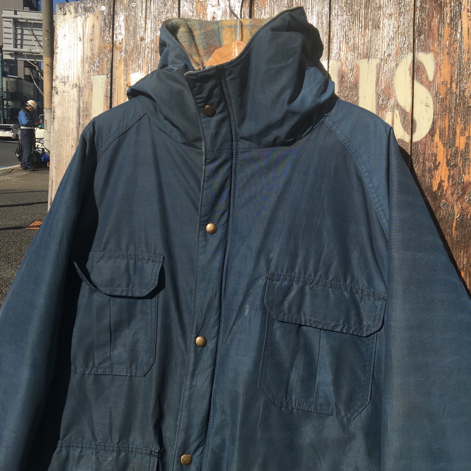 70s Vintage【Woolrich】白タグ ビンテージ ウールリッチ 60/40 コットンナイロン ライナー付き マウンテンパーカー◆US-XL