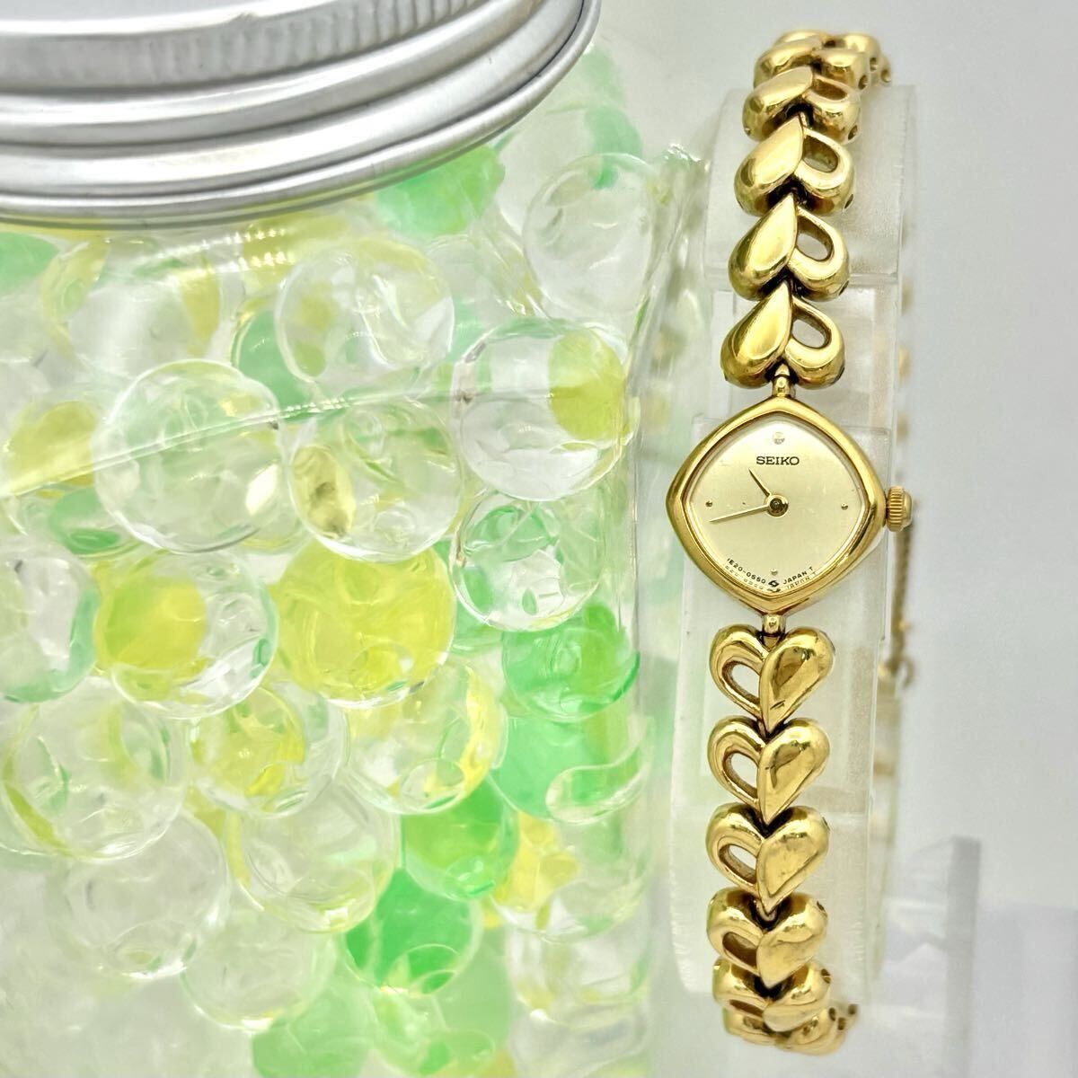 電池 SEIKO セイコー レディース 腕時計 ゴールド ハート 1E20-5290 4D1045