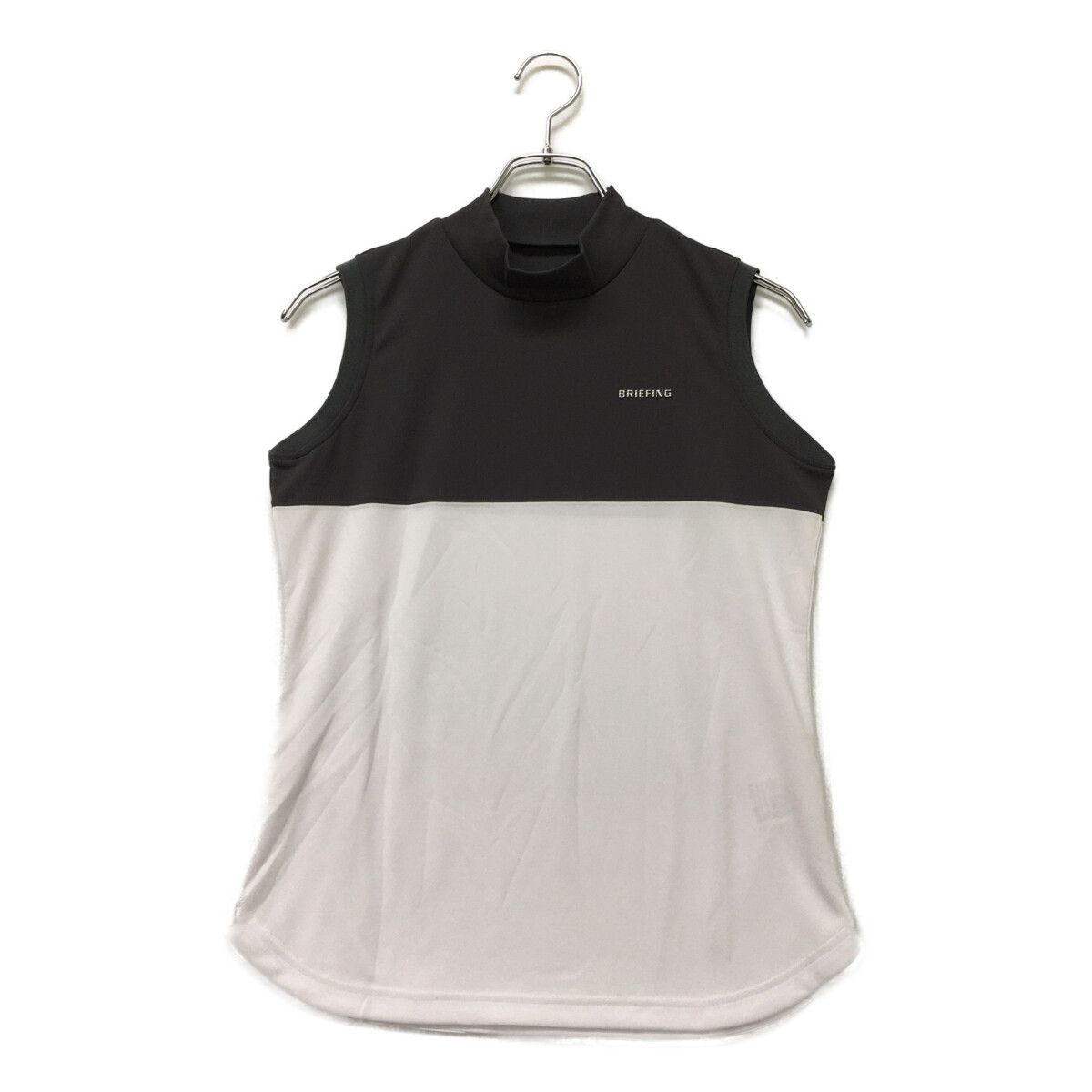 BRIEFING - coco 中古 ブリーフィング BRIEFING レディース ノースリーブ M 濃グレー×白 ハイネック モックネック 中古 レディース ブリーフィング BRIEFING ノースリーブ M 濃