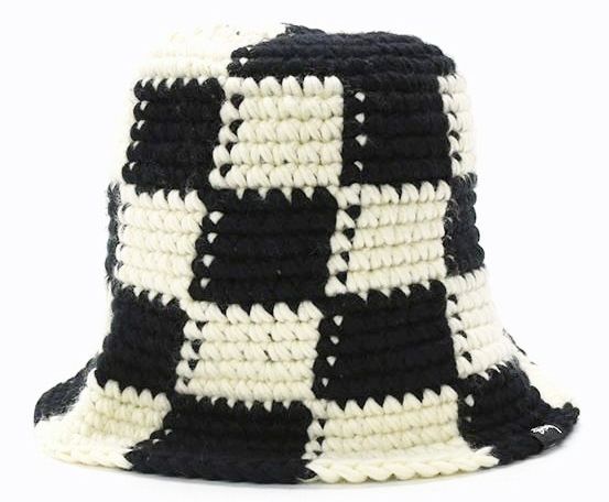 超メルカリ市Stussy Bucket Hat Checker Knit STUSSY/ステューシー/ハット/Checker Knit Bucket Hat