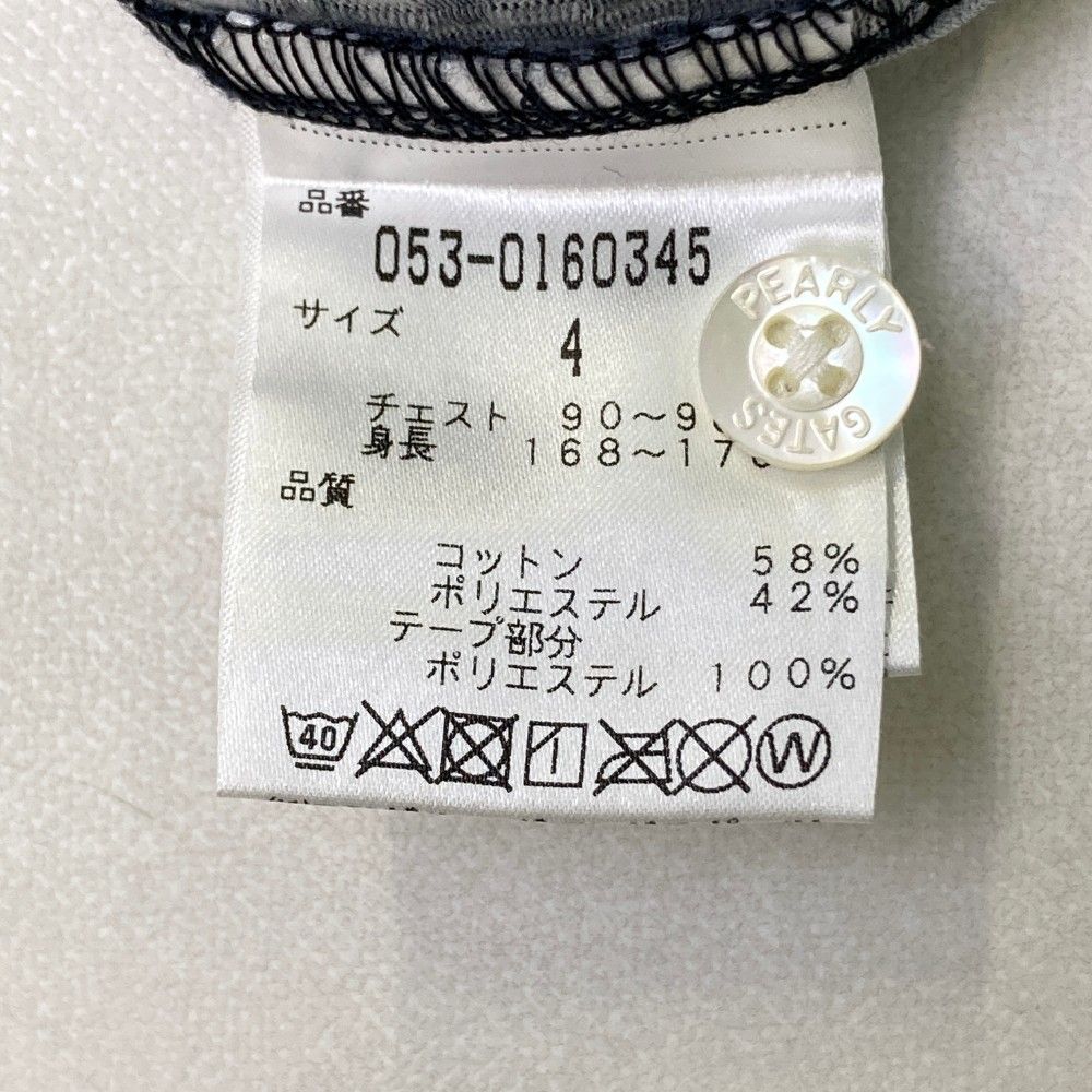 【新品未使用】PEARLY GATES ゴルフポロシャツ サイズ4 サイズ：4 PEARLY GATES パーリーゲイツ シアサッカー 半袖
