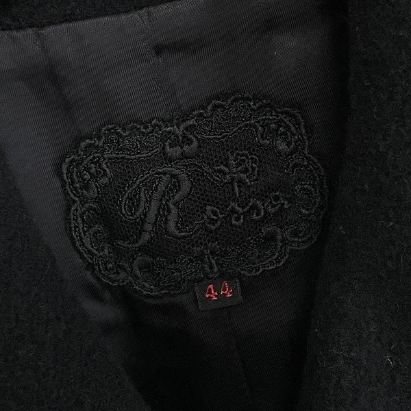 wnc インポートロッサ import Rossa コート 44 黒 刺繍 ロング 大きい