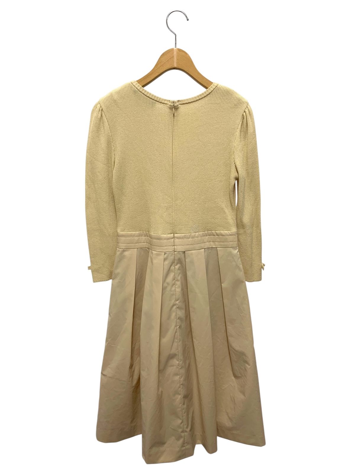 エムズグレイシー 211101 ワンピース 38 ベージュ ニット リボン