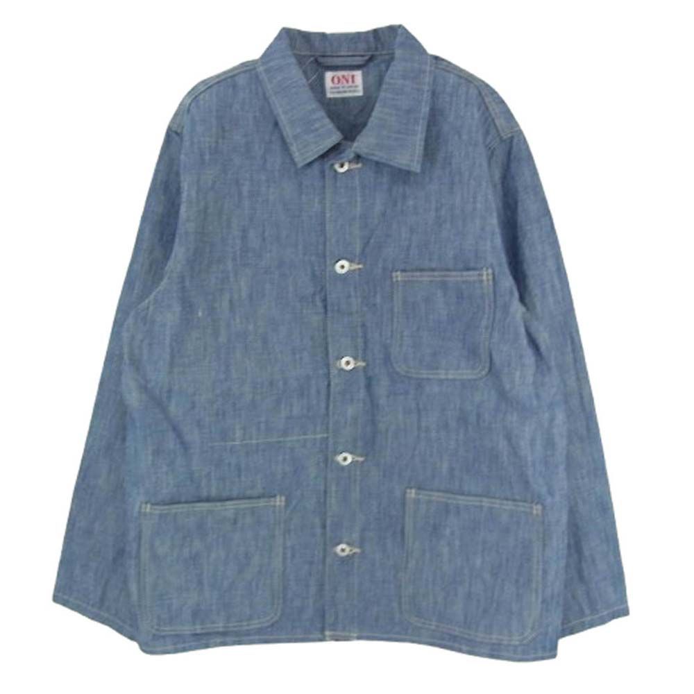 ONI DENIM 鬼デニム oni-03501-shvch 13oz Super Heavy Chambray Coverall スーパー ヘビー シャンブレー カバーオール ブルー系 42 上