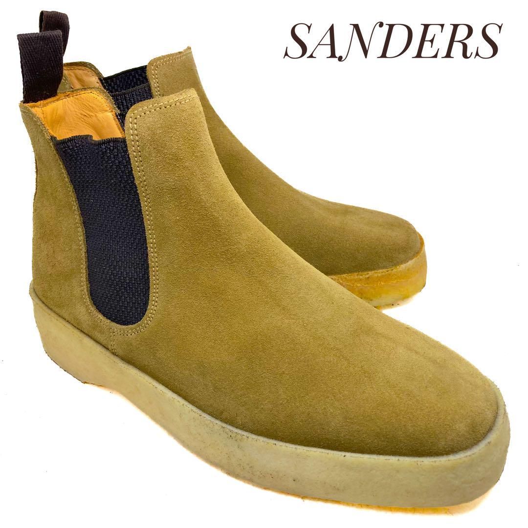 ♥ 展示品 SANDERS サンダース CHELSEA BOOT スウェード チェルシーブーツ 24.5cm