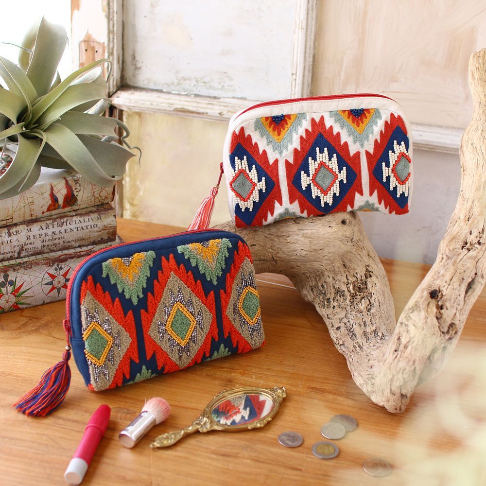 レア　19世紀　フランス　アンティーク　メタルビーズ　巾着　ポーチ　青 レア 19世紀 フランス アンティーク メタルビーズ 巾着 ポーチ 青