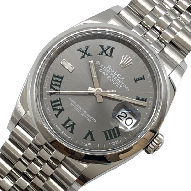 ロレックス ROLEX デイトジャスト36 グリーンローマ スレート 126200