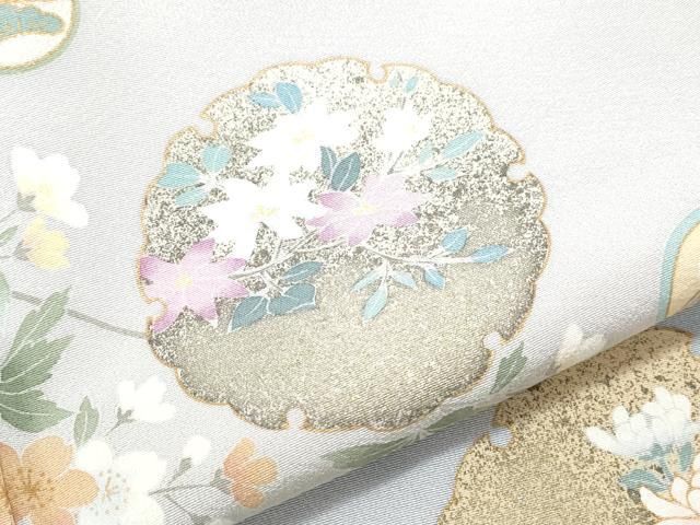 平和屋着物○訪問着 雪輪花文 暈し染め 金彩 正絹 逸品 CAAY9406th