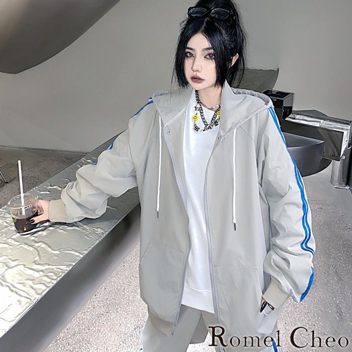 RomelCheo 水色 ジャージセットアップ レッグカバー 白ベルト 付き 楽天市場】RomelCheo 水色地雷系サブカルセット ジップアップ