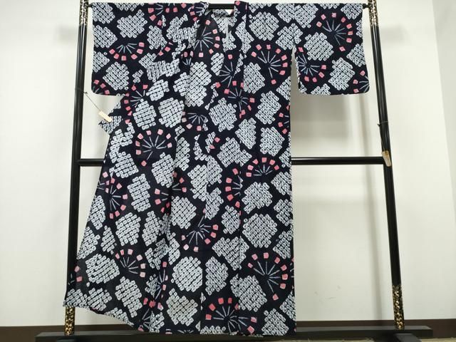 平和屋着物∴夏物 浴衣 有松鳴海絞り 花火 綿 CAAY4482ng