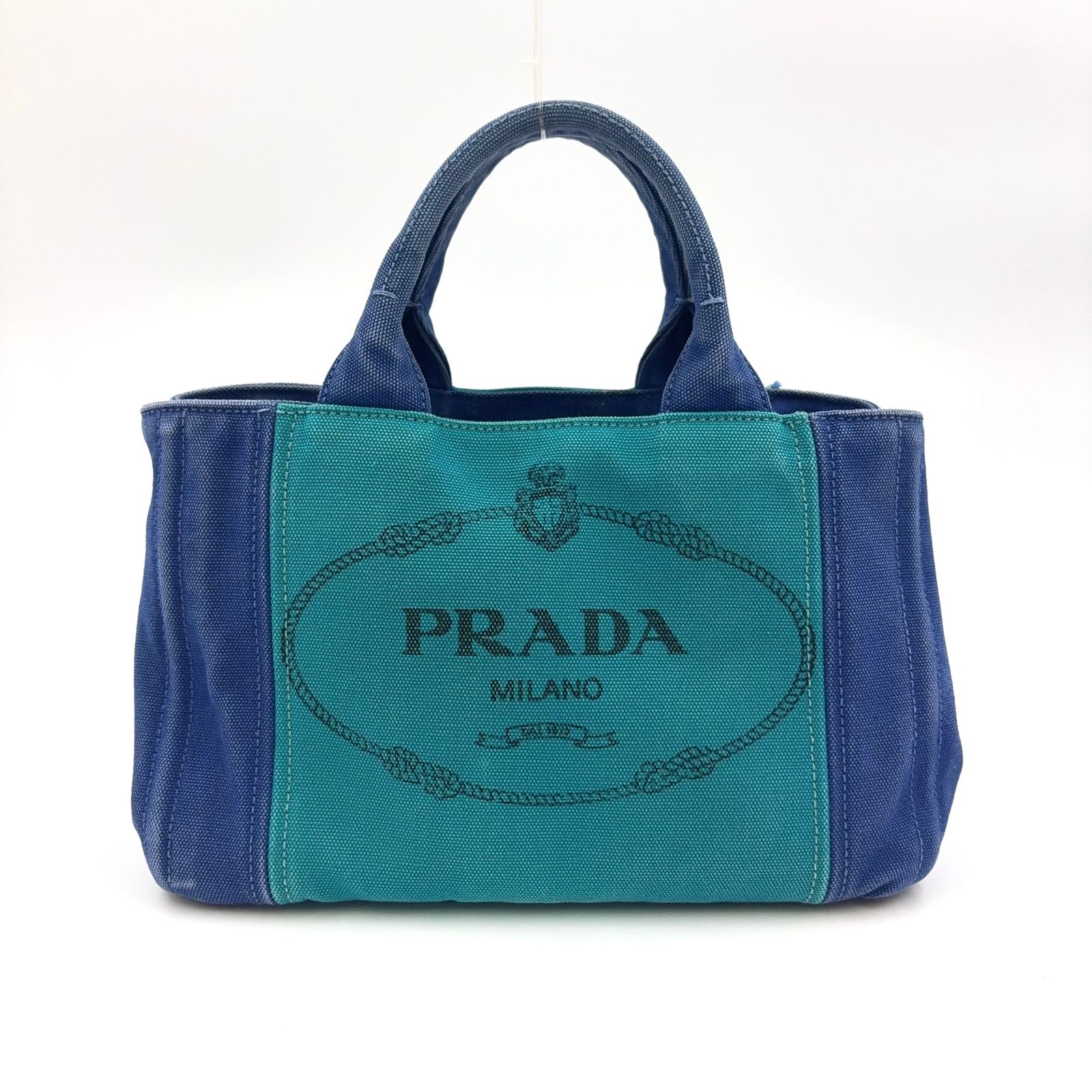 PRADA CANAPA カナパ ミニ キャンバス エメラルドグリーン