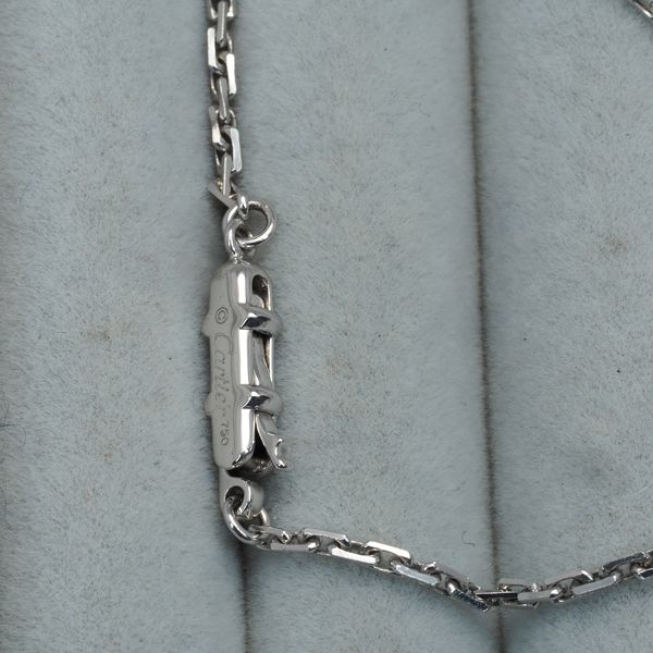 カルティエ チェーンネックレス リンクスレーブ 42cm K18WG #169271  