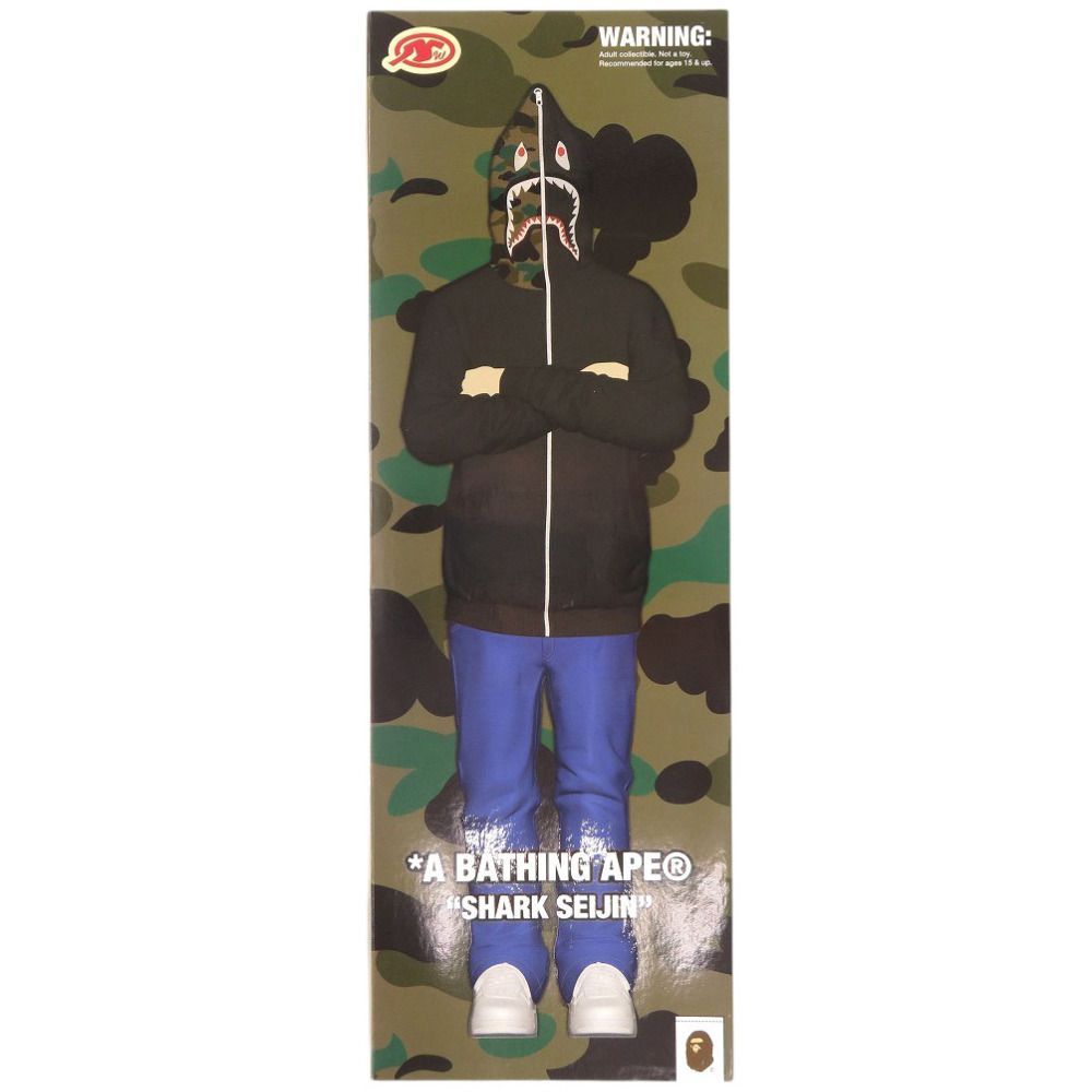 A BATHING APE - 未使用 アベイシングエイプ フィギュア シャーク星人 SHARK SEIJIN 1J80185001 PVC ブラック オブジェ 黒 0995【中古】A BATHING APE 未使用 アベイシングエイプ フィギュア シャーク星人 SHARK