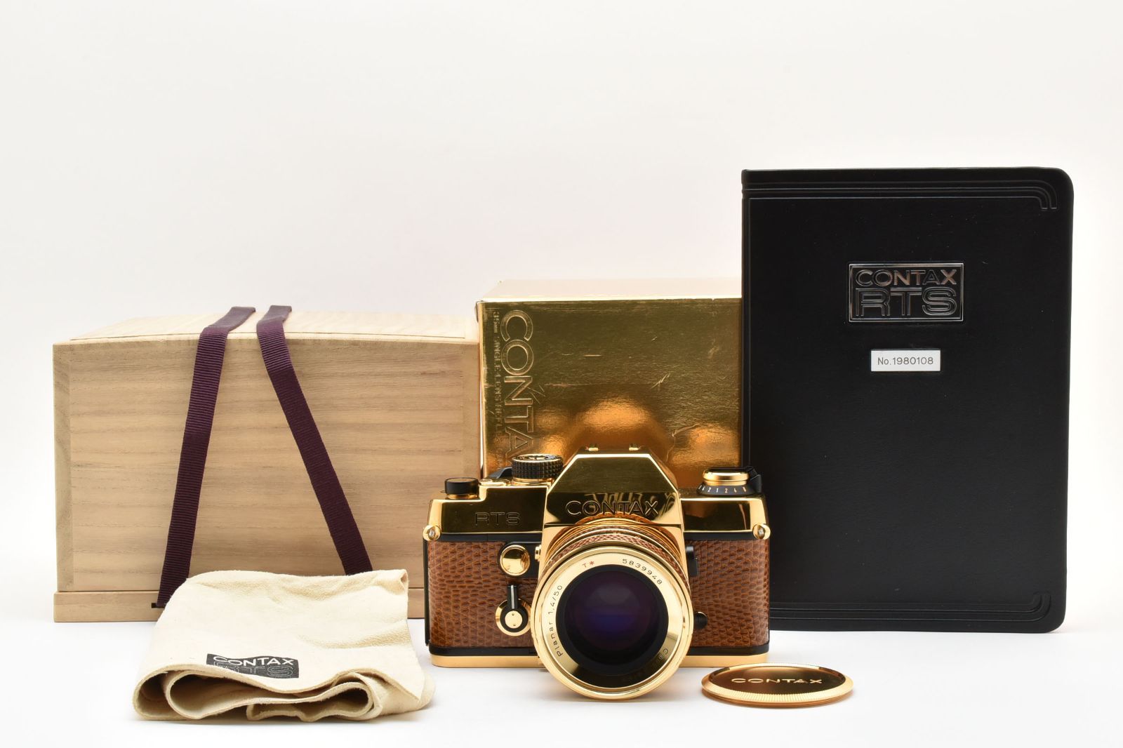コンタックス CONTAX RTS ゴールド 50周年記念モデル Carl Zeiss Planar 1.4|50 元箱 訳あり