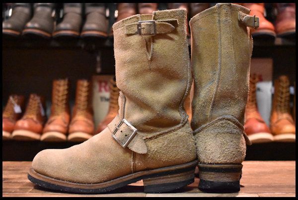 7.5D 中古 つっぱしっ PT91刺繍 97年】レッドウィング 8268 スエード  