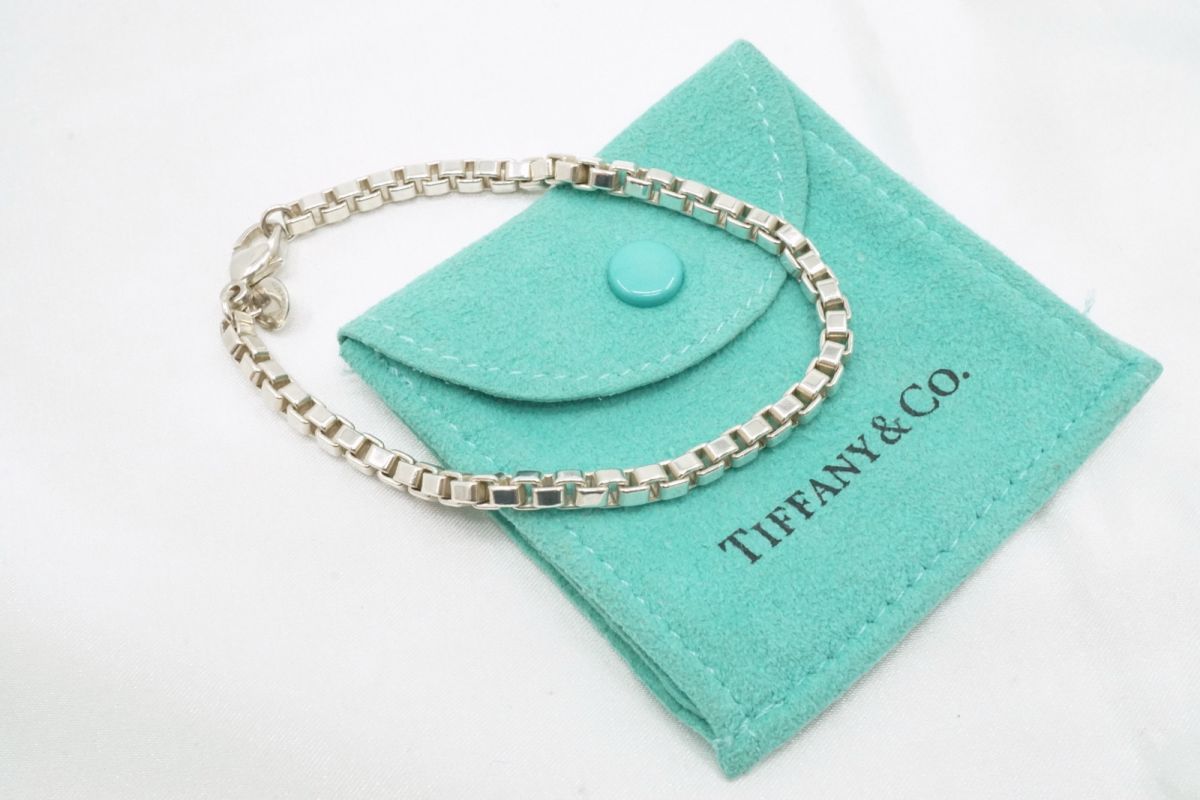 ティファニー ベネチアン ブレスレット チェーン SV925 銀 15.7g シルバー アクセサリー TIFFANY-Co. 4097j