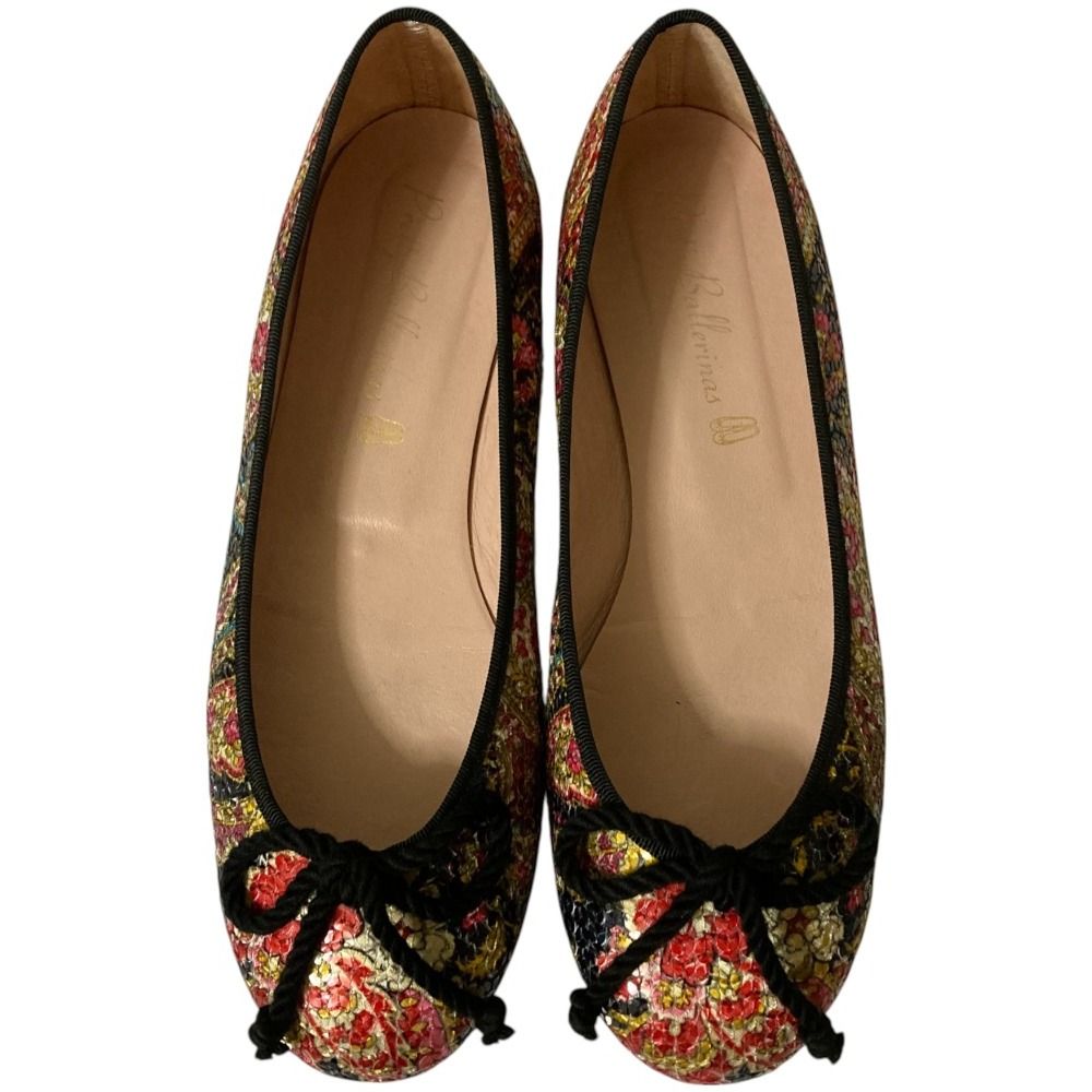 超美品☆プリティバレリーナバレエシューズ37 美品 Pretty Ballerinas プリティバレリーナ ロザリオ 花柄