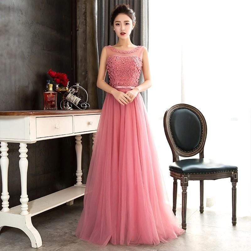 ドレス ピンク 演奏会 発表会 イブニングドレス フォーマル 結婚式 パーティードレス 二次会 ロングドレス ブライズメイド 花嫁 サッ