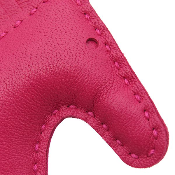 エルメス HERMES バッグチャーム ロデオPM アニューミロ ローズ