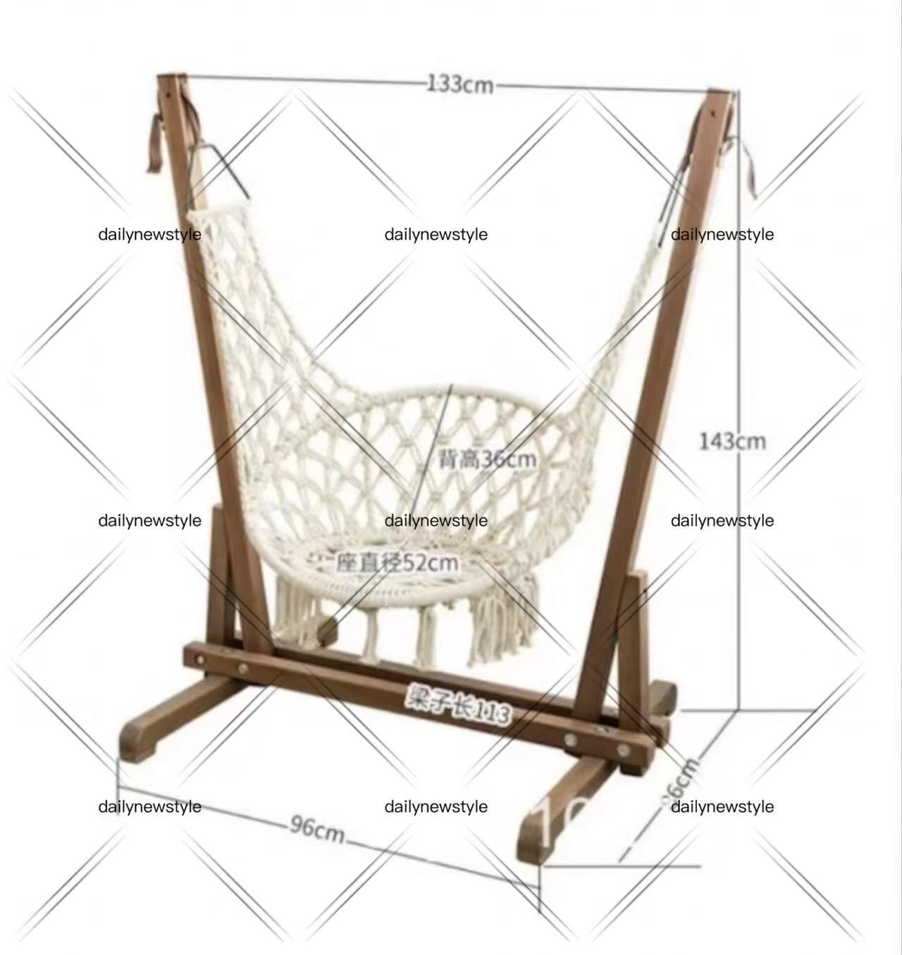 FIELD DOOR自立式折りたたみ ストライプハンモック FIELDOOR