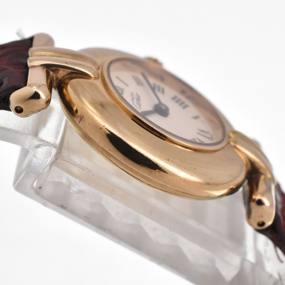 Cartier 腕時計 マストコリゼ ヴェルメイユ クオーツ SV925 レザー直径約24腕周り