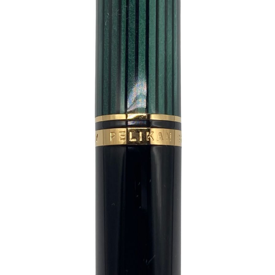 ペリカン ボールペン スーベレーン ノック式 緑縞 ストライプ【AFI7】