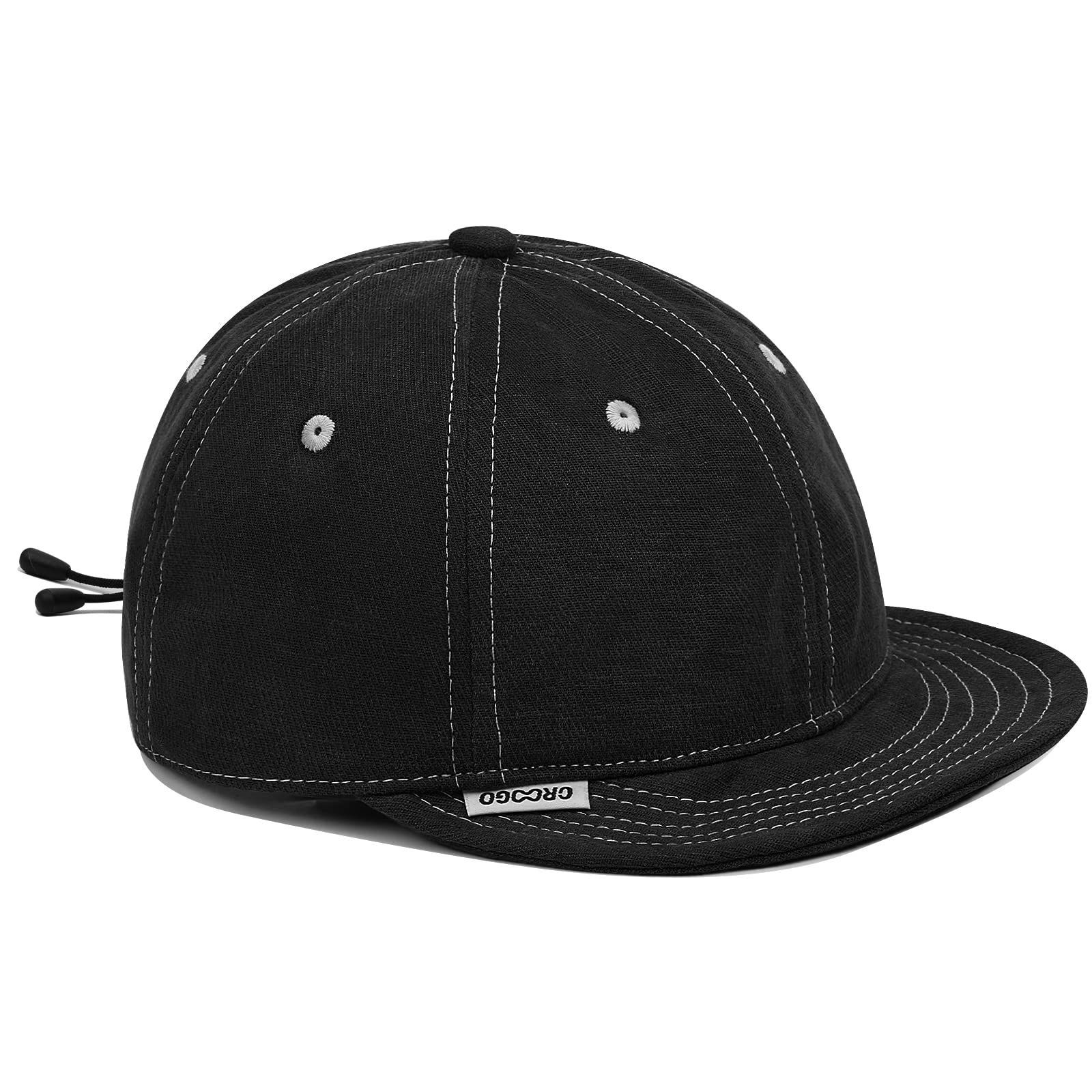 【特価セール】アウトドア 通勤 通学 テニス ランニング ショートブリムキャップ 春夏秋冬 コットン シンプル 無地 通気 柔らかい カジュアル帽子 つばの短い メンズ アンパイアキャップ [Cr