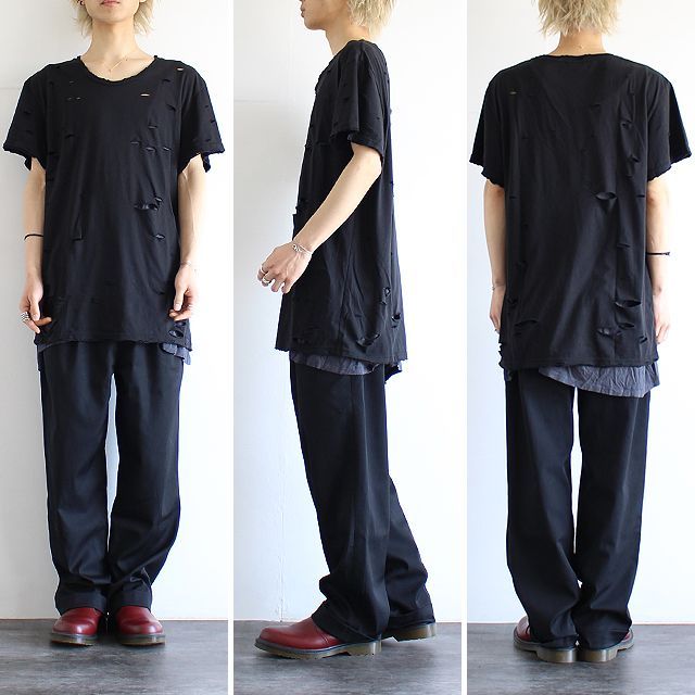 クラッシュ加工ビッグカットソー