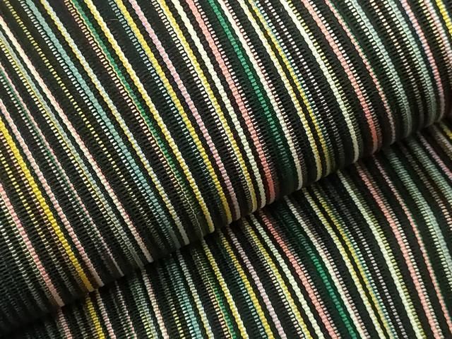 平和屋着物■極上　本場筑前博多織　草木染　手織工房　染匠：小森久　八寸名古屋帯　間道　筑前秋月　黒地証紙付き　逸品　DZAA8956kh5 平和屋着物□極上 本場筑前博多織 草木染 手織工房 染匠：小森久 八寸