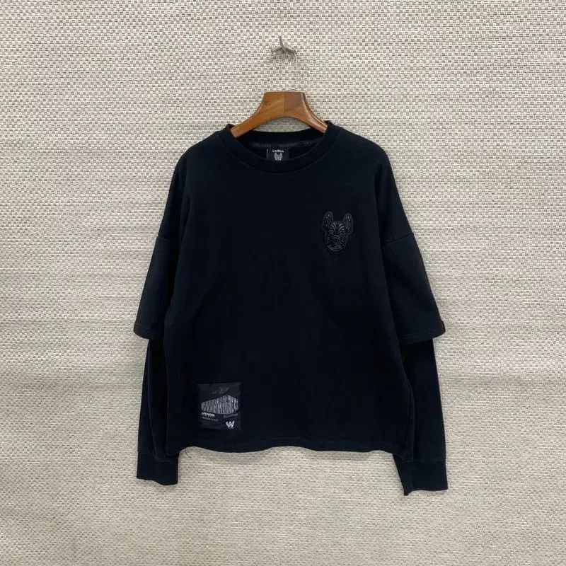 Life Work(ライフウォーク) ブルドッグパッチ レイヤード 長袖Tシャツ 95 K07778