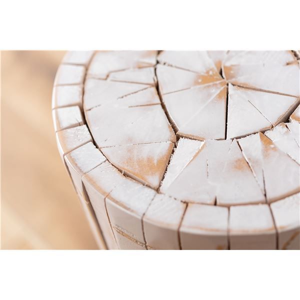 プランタースタンド 約直径25×高さ53cm ホワイト 木製 グリーンベース 完成品 リビング 店舗 観葉植物用 インテリア家具