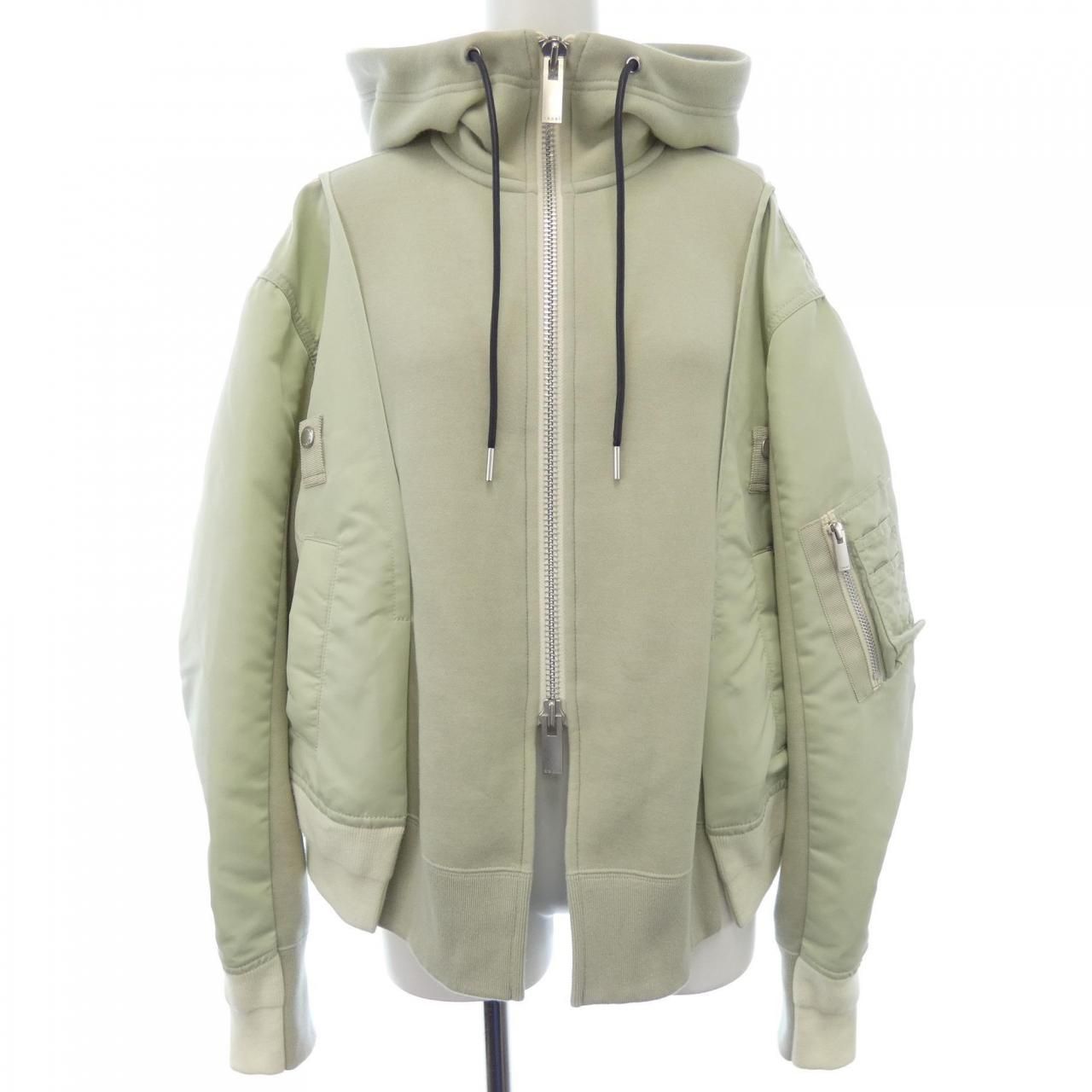 sacai サカイ 憧れの丈短ジャンバー薄緑 sacai - sacai サカイ ブルゾン S 緑 【古着】【中古】【送料